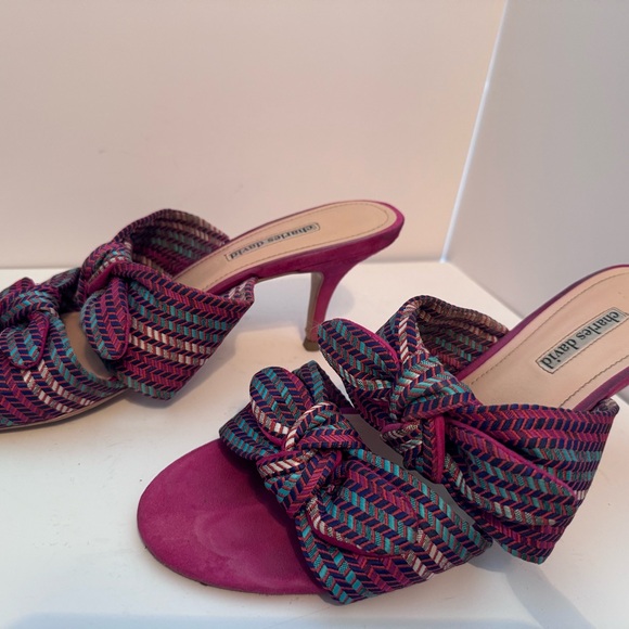 Beautiful size 11, Charles David Fuschia, green, blue, and cream colors. - Picture 2 of 7